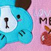 [Puppy & Apple] Embroidered Applique Fabric Art Wrist Wallet / Coin Purse (4.1*3)