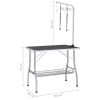 Adjustable Dog Grooming Table with 2 Loops and Basket